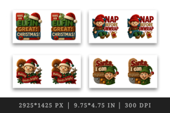 Patchwork Christmas mug wrap printable sublimation design Product Image 2