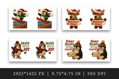 Patchwork Christmas mug wrap printable sublimation design Product Image 2