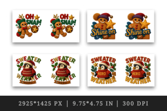 Patchwork Christmas mug wrap printable sublimation design Product Image 2