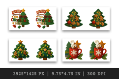 Patchwork Christmas mug wrap printable sublimation design Product Image 2