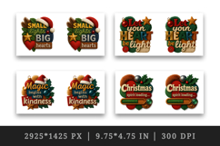 Patchwork Christmas mug wrap printable sublimation design Product Image 2