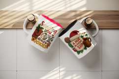 Patchwork Christmas mug wrap printable sublimation design Product Image 3