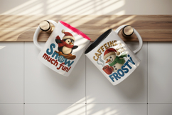 Patchwork Christmas mug wrap printable sublimation design Product Image 3