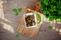 Patchwork Christmas mug wrap printable sublimation design Product Image 4