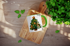 Patchwork Christmas mug wrap printable sublimation design Product Image 4