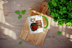 Patchwork Christmas mug wrap printable sublimation design Product Image 4