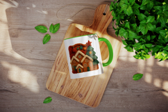 Patchwork Christmas mug wrap printable sublimation design Product Image 4