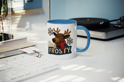 Patchwork Christmas mug wrap printable sublimation design Product Image 5