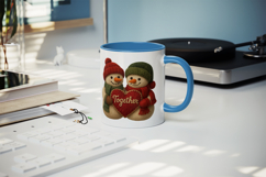 Patchwork Christmas mug wrap printable sublimation design Product Image 5