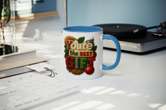 Patchwork Christmas mug wrap printable sublimation design Product Image 5