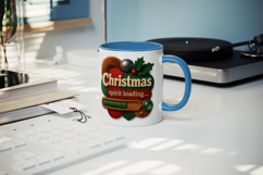 Patchwork Christmas mug wrap printable sublimation design Product Image 5
