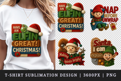 Patchwork Christmas clipart printable sublimation design png Product Image 2