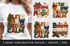 Patchwork Christmas t-shirt printable sublimation design png Product Image 1