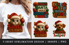 Patchwork Christmas clipart printable sublimation design png Product Image 2