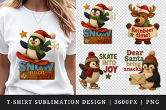 Patchwork Christmas t-shirt printable sublimation design png Product Image 1