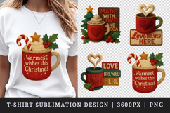Patchwork Christmas t-shirt printable sublimation design png Product Image 1