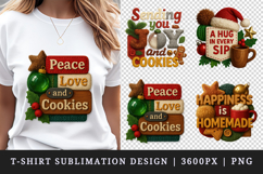 Patchwork Christmas clipart printable sublimation design png Product Image 2