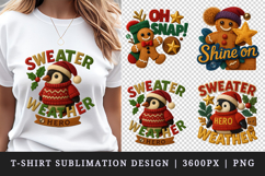 Patchwork Christmas clipart printable sublimation design png Product Image 2