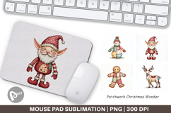 Patchwork Christmas Wonder Mouse Pad Product Image 1