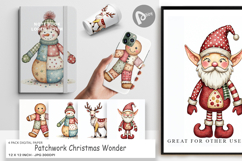 Patchwork Christmas Wonder Digital Paper Product Image 1