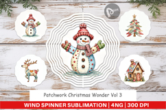 Christmas Patchwork Wonder Wind Spinner Product Image 1