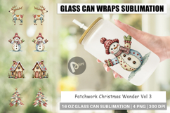 Christmas Patchwork Wonder Glass Can Product Image 1