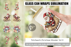 Christmas Patchwork Wonder Glass Can Product Image 1