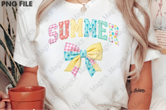 Patchwork Coquette Summer Bow PNG Product Image 2