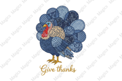 Patchwork Denim Turkey PNG Product Image 1