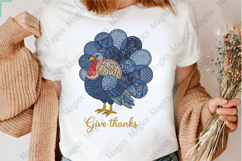 Patchwork Denim Turkey PNG Product Image 3