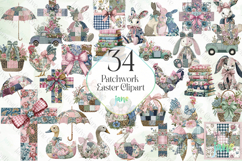 Patchwork Easter Clipart Bundle Product Image 1