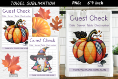 Guest Check|Halloween Patchwork Ghost Towel Sublimation Product Image 1