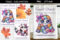 Guest Check|Halloween Patchwork Ghost Towel Sublimation Product Image 1