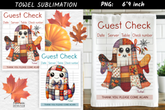 Guest Check|Halloween Patchwork Ghost Towel Sublimation Product Image 1