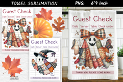Guest Check|Halloween Patchwork Ghost Towel Sublimation Product Image 1