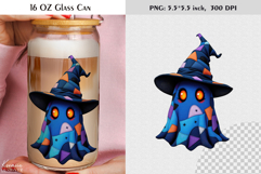 Patchwork Ghost Coquette Halloween Glass Can Wrap Product Image 1