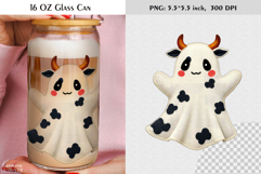 Patchwork Ghost Coquette Halloween Glass Can Wrap Product Image 1