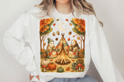 Patchwork Ghost Camping Png Product Image 4