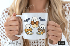 Patchwork Ghost Halloween PNG Product Image 2