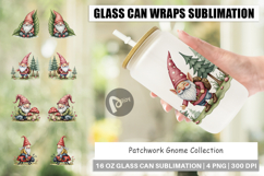 Patchwork Gnome Collection Glass Can Product Image 1