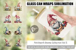 Patchwork Gnome Collection Glass Can Product Image 1