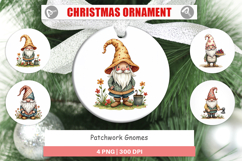 Patchwork Gnomes Ornament Product Image 1
