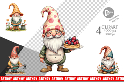 Patchwork Gnomes Clipart Product Image 1