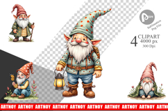 Patchwork Gnomes Clipart Product Image 1
