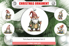 Patchwork Gnomes Ornament Product Image 1