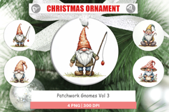 Patchwork Gnomes Ornament Product Image 1