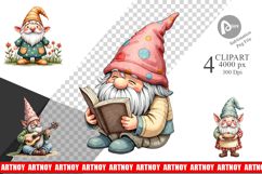Patchwork Gnomes Clipart Product Image 1