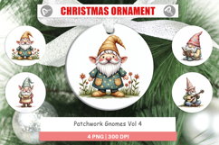 Patchwork Gnomes Ornament Product Image 1