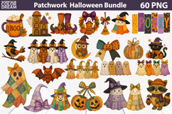 Halloween Patchwork Bundle | Cute Halloween Characters Product Image 1