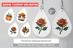 Earring Patchwork Halloween Botanicals Product Image 1